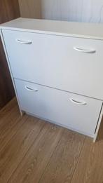 Witte schoenenkastje met 2 vakken, Ophalen, Gebruikt, Modern