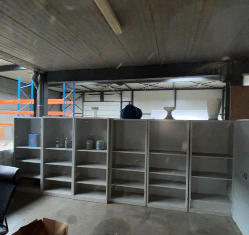 4 metalen stellingkasten, Huis en Inrichting, Kasten | Stellingkasten, Gebruikt, Ophalen