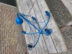 blauwe kroonluchter 5 lampen, Huis en Inrichting, Ophalen, Gebruikt