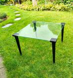 Glazen tafeltje/ bijzettafeltje, Ophalen, Gebruikt, 50 tot 100 cm, Rond