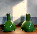 Vintage groene emaille hanglampen jaren 50 Sovjet-Unie CCCP, Ophalen of Verzenden