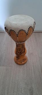 Egyptische Houten Bongo Drum - 32x17 cm, Ophalen of Verzenden, Gebruikt, Overige merken