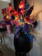 Mooie  Zijden bloemen in vaas met Licht  XL Zijde Compleet, Ophalen of Verzenden, Nieuw