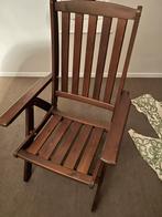 Houten Tuinstoel met Armleuningen, Ophalen, Gebruikt, Bruin, Eén