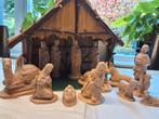 Beige gekleurde onbeschadigde kerstbeelden met stal, Diversen, Ophalen of Verzenden, Nieuw