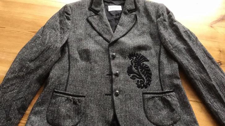 Vintage jasje Basler., Kleding | Dames, Jasjes, Kostuums en Pakken, Zo goed als nieuw, Jasje, Maat 42/44 (L), Zwart, Ophalen of Verzenden