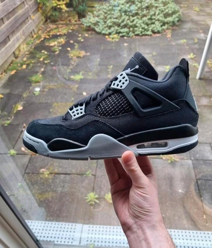 Air Jordan 4 Black Canvas maat 42, Kleding | Heren, Schoenen, Nieuw, Sneakers of Gympen, Zwart, Ophalen of Verzenden