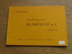 HANDLEIDING VOOR BLOKFLUIT IN C -DEEL 1 A - G.ROORDA, Muziek en Instrumenten, Bladmuziek, Gebruikt, Verzenden, Klassiek, Les of Cursus