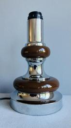 Space Age Massive Belgium vintage tafellamp chroom seventies, Ophalen of Verzenden, Gebruikt, Kunststof, Minder dan 50 cm