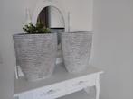 Capi nature rib ivoor bloempot ovaal, Tuin en Terras, Bloembakken en Plantenbakken, Kunststof, Minder dan 60 cm, Rond, Ophalen of Verzenden