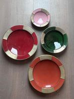 Marokkaanse handbeschilderde (wand) borden met zilver, Ophalen of Verzenden