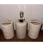Zeepdispenser + 2 tandenborstel bekers, Huis en Inrichting, Ophalen of Verzenden, Zo goed als nieuw
