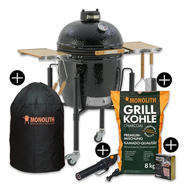 Monolith one 55 kamado starterset, Tuin en Terras, Houtskoolbarbecues, Zo goed als nieuw, Ophalen of Verzenden
