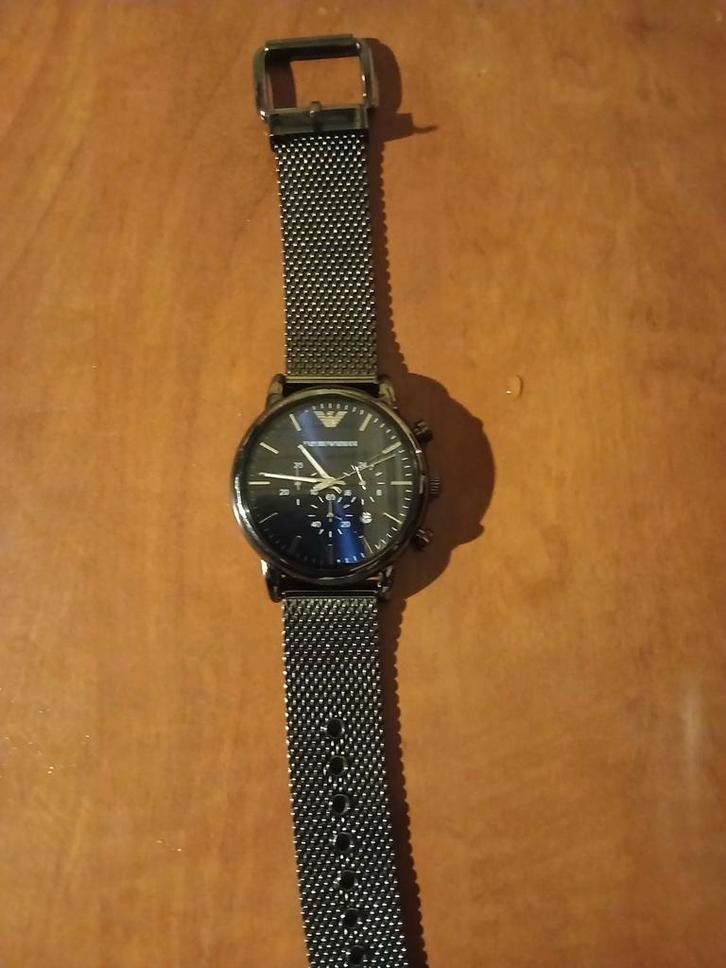 Stijlvol Armani horloge, Sieraden, Tassen en Uiterlijk, Smartwatches, Zo goed als nieuw, Grijs, Afstand, Calorieverbanding, Conditie