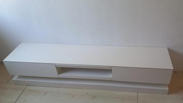 Modern wit TV-meubel – strak design en 2 ruime lades 
