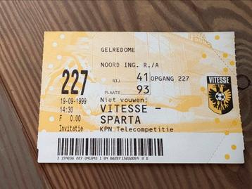 Toegangskaartje Vitesse - Sparta in 1999 beschikbaar voor biedingen