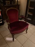 Barok stoel met rode fluwelen bekleding, Ophalen