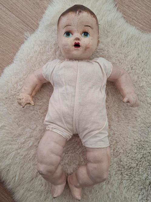 Brocante babypop, Antiek en Kunst, Antiek | Speelgoed, Ophalen of Verzenden