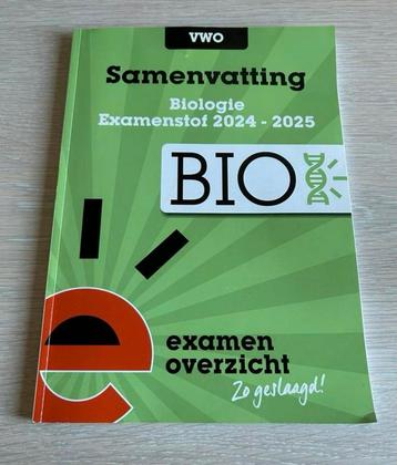 Biologie Samenvatting VWO Examenoverzicht 2024 beschikbaar voor biedingen