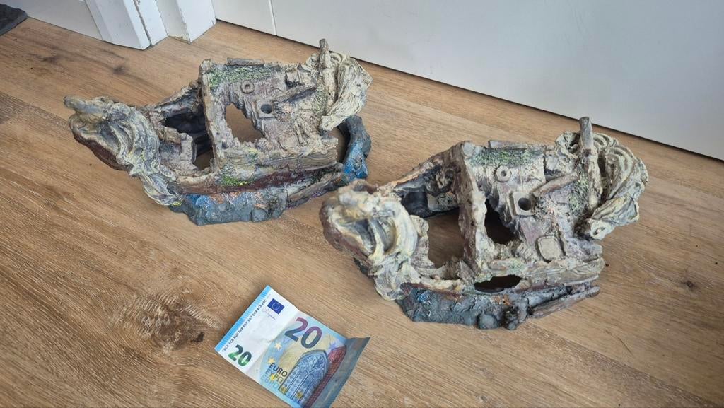 Mooi gezonken schip sierelement voor aquarium, Ophalen of Verzenden, Plant(en), Steen of Hout