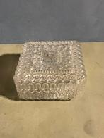 Plafondlamp vierkant jaren 60, Ophalen of Verzenden, Zo goed als nieuw, Glas