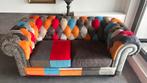 Chesterfield look bank, Ophalen, Gebruikt, Chesterfield, 125 cm of meer