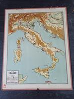 Schoolplaat landkaart Italië, Antiek en Kunst, Antiek | Schoolplaten, Ophalen of Verzenden, Aardrijkskunde