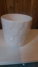 Witte ronde bloempot ¤ 15 cm Hoogte 15 cm, Rond, Ophalen of Verzenden, Zo goed als nieuw, Minder dan 25 cm