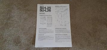 Handleiding Sony SU-L25 en SU-L26 Audio Rack 1981 beschikbaar voor biedingen