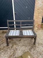 Leuk 2 persoons houten bankje, Tuin en Terras, Tuinbanken, Ophalen, Gebruikt, Hout