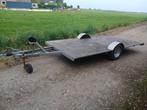 Aanhanger platten wagen zelfbouw, Ophalen of Verzenden, Gebruikt