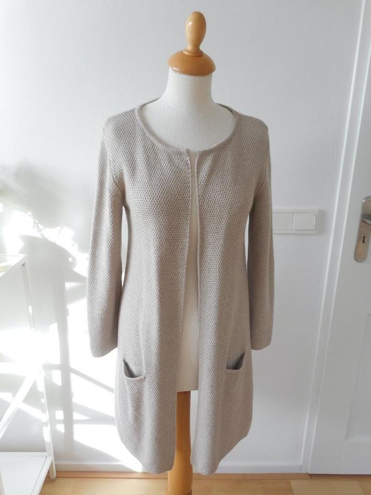 Beige vest van Sibin Linnebjerg, maat S met merinowol, Kleding | Dames, Truien en Vesten, Zo goed als nieuw, Maat 38/40 (M), Beige