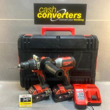 Milwaukee M18 blpd2 | set | 2 x accu en lader | 371683 beschikbaar voor biedingen