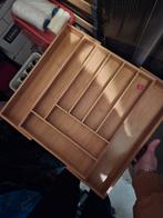 Uitschuifbare bamboe besteklade organizer, Ophalen of Verzenden, Zo goed als nieuw, Hout, Los bestek