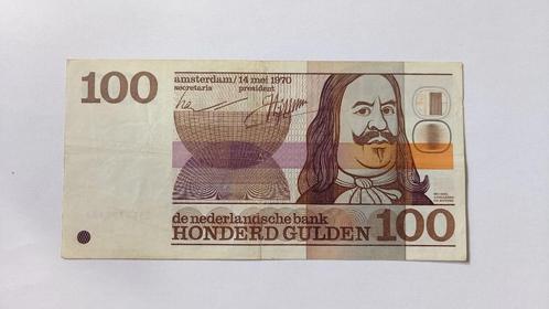 Bankbiljet   100 gulden   Michiel de Ruyter, Postzegels en Munten, Bankbiljetten | Nederland, Los biljet, 100 gulden, Ophalen of Verzenden