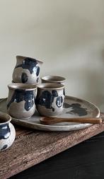 Aardewerk Servies met Blauwe Accenten, Ophalen of Verzenden