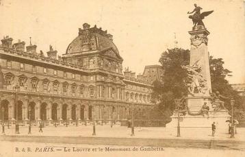 (381-431-027) Paris Le Louvre et le Monument de Gambetta beschikbaar voor biedingen