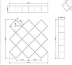 Vakkenkast Roomdivider 13 vakken Modern Eiken Kleur, Ophalen, 100 tot 150 cm, Nieuw, Minder dan 150 cm
