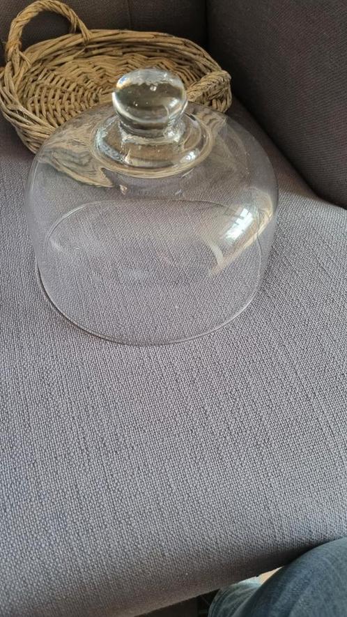 STOLP GLAS OP VERGRIJSDE RIETEN ONDERZETTER, Huis en Inrichting, Woonaccessoires | Stolpen, Zo goed als nieuw, Ophalen of Verzenden