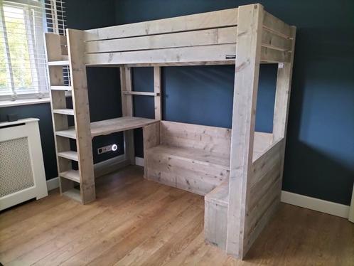 Hoogslapers en stapelbedden van steigerhout, Kinderen en Baby's, Kinderkamer | Stapelbedden en Hoogslapers, Nieuw, Hoogslaper