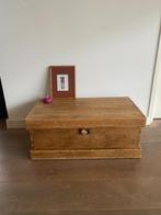 Vintage houten kist tv meubel salontafel, 50 tot 100 cm, Minder dan 50 cm, Gebruikt, Rechthoekig