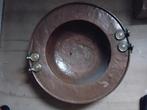 rood koperen schaal met geel koper handvatten, Antiek en Kunst, Antiek | Koper en Brons, Ophalen, Koper