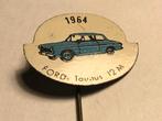 Metalen FORD TAUNUS 12M AUTOMODEL Speld (Wit/Blauw/Zwart)., Verzamelen, Speldjes, Pins en Buttons, Verzenden, Zo goed als nieuw