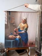 Stoffen poster melkmeisje vermeer, Ophalen of Verzenden