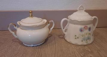 2 leuke vintage suikerpotjes beschikbaar voor biedingen