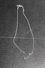 Zilverkleurige halsketting, Ophalen of Verzenden, Zo goed als nieuw, Zilver, Overige materialen