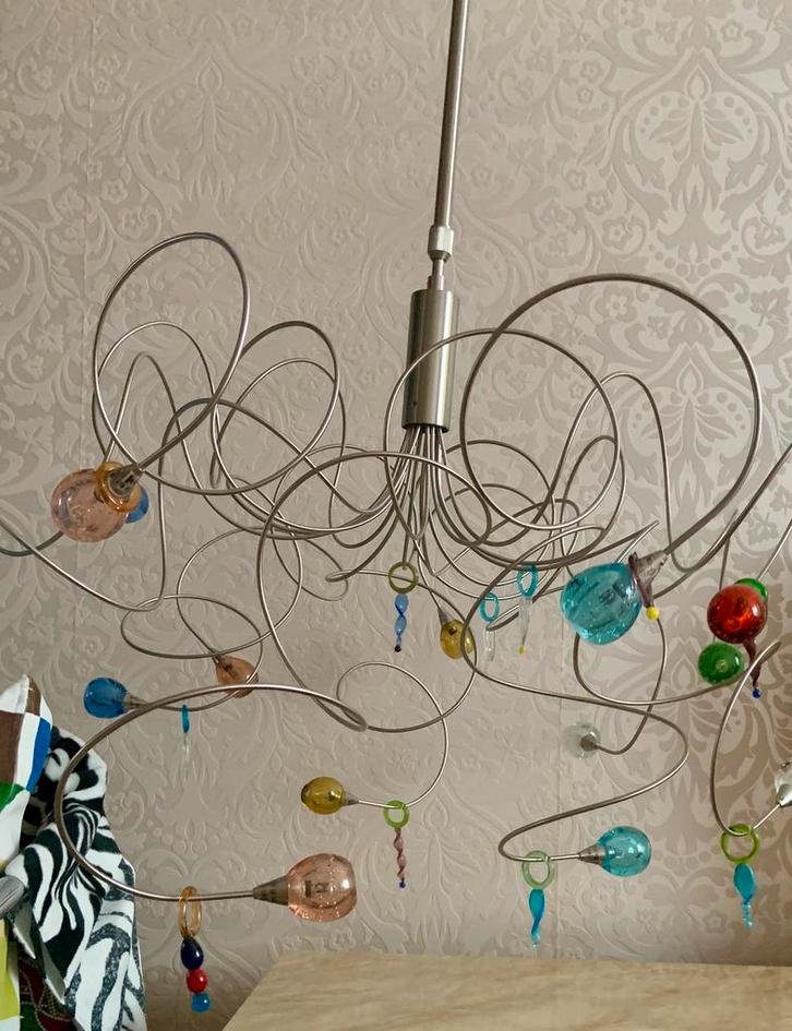 Harco Loor design kroonluchter hanglamp aardbei 15lampjes, Huis en Inrichting, Lampen | Hanglampen, Zo goed als nieuw, 50 tot 75 cm