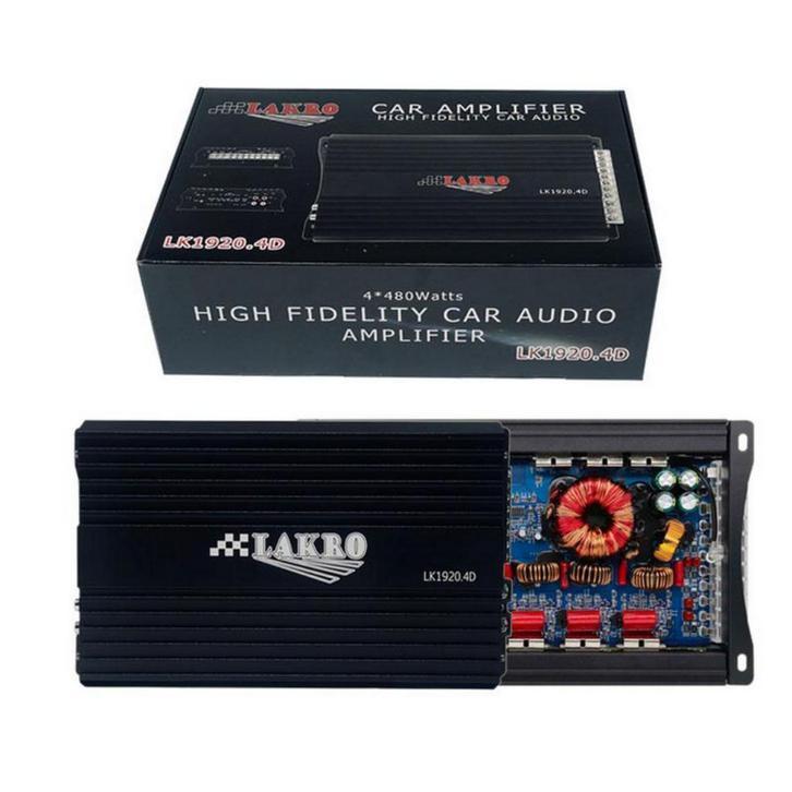 Lakro lk1920.4d 4kanaals high-end versterker 1920watt max, Auto diversen, Autospeakers, Nieuw, Ophalen of Verzenden