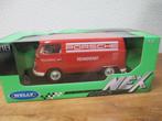 Vw Bus 1/18 Porsche Service Welly, Hobby en Vrije tijd, Modelauto's | 1:18, Ophalen of Verzenden, Nieuw, Auto, Welly