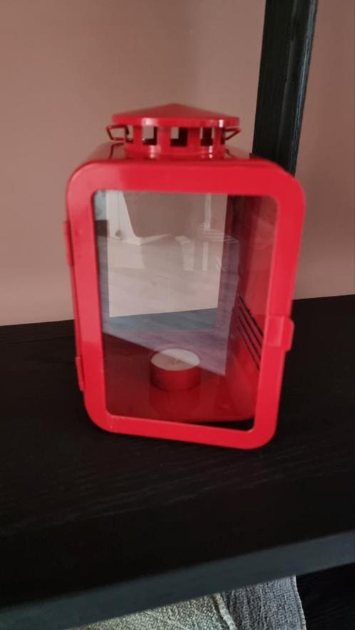NIEUW WINDLICHTKUBUS KERSTROOD - INFO ZIE ADVERTENTIE, Huis en Inrichting, Woonaccessoires | Kandelaars en Kaarsen, Nieuw, Minder dan 25 cm